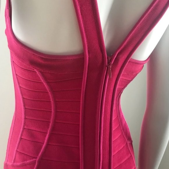 NWOT Hervé Léger Angelica Cocktail Dress Size M - Picture 5 of 9